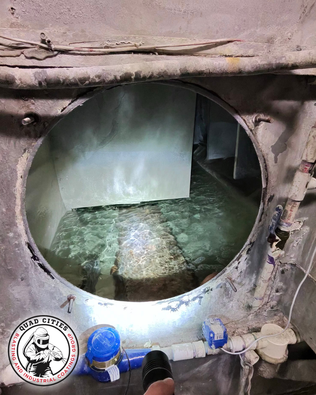 Final inspection and testing of restored cooling tower