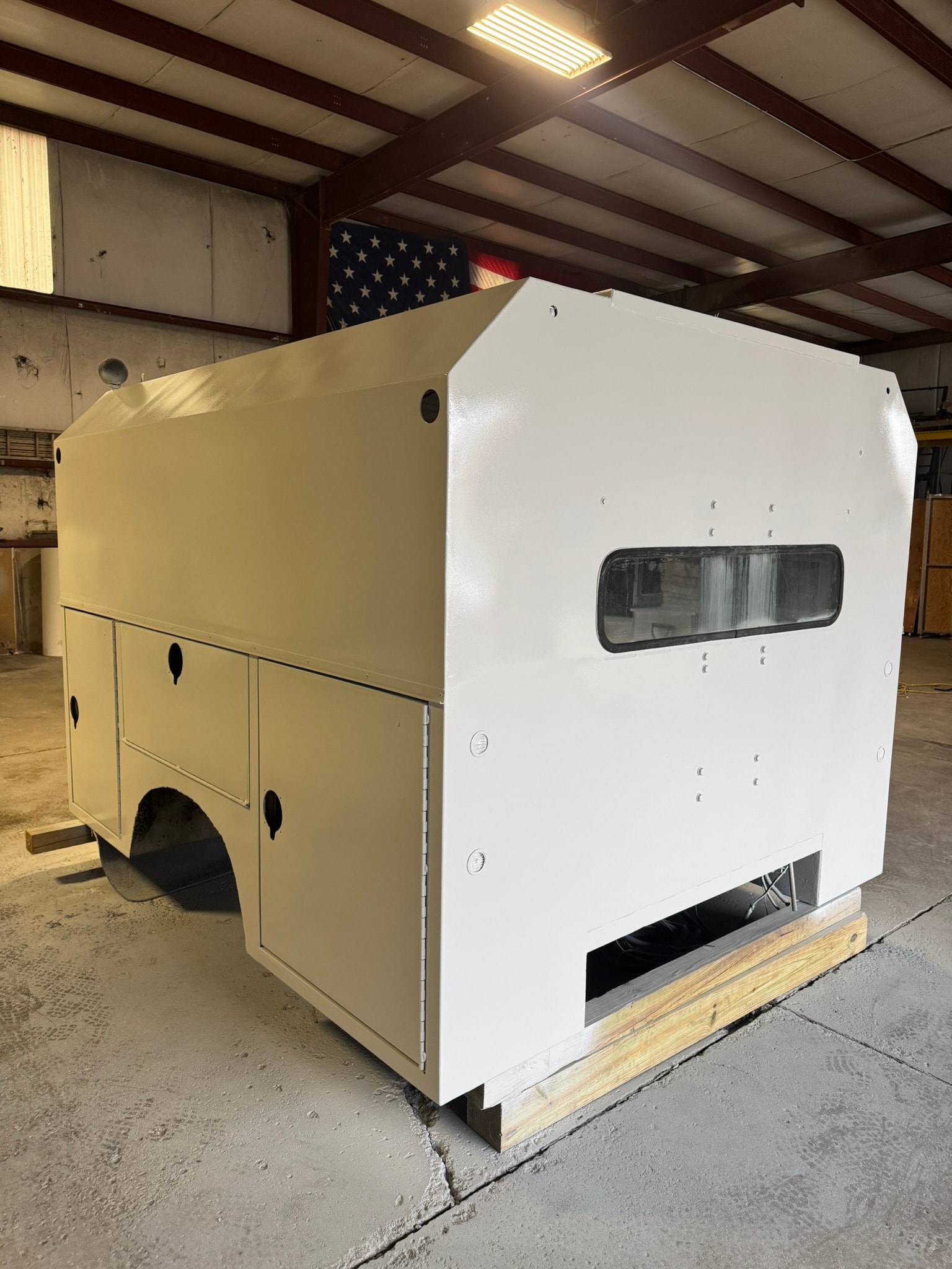 Completed steel canopy service body inspection